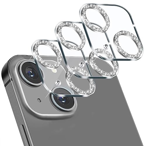 IOPYKKOA 3 Stück Kamera Schutzglas Kompatibel mit iPhone 13 Kompatibel mit iPhone 13 mini Kameraschutz Kratzfest 9H Härte HD-Klar Vollständiger Kameraschutz(weißer Diamant)