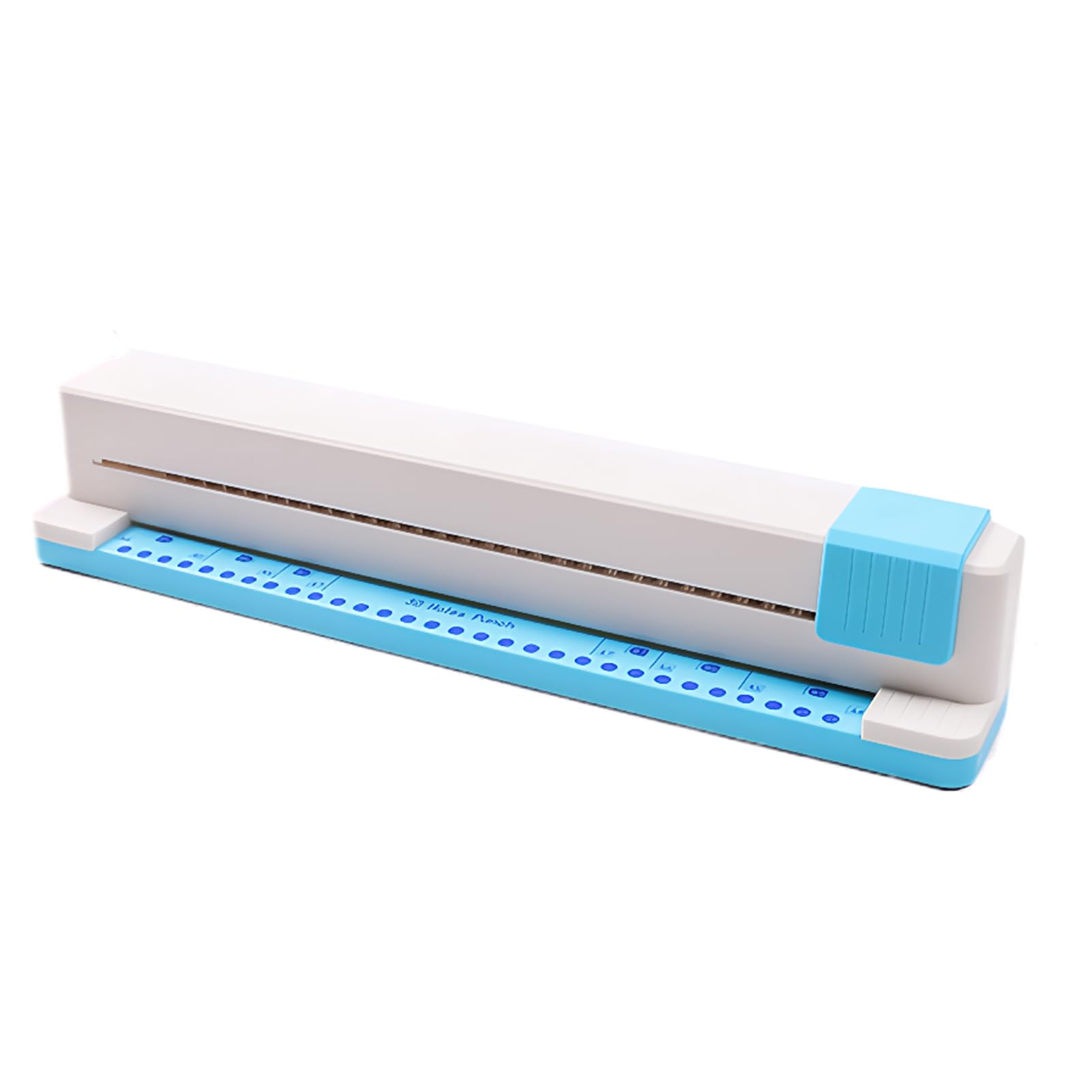 Perforadora manual de 30 agujeros, máquina perforadora de papel con parte inferior antideslizante, suministros escolares y oficina, profesional, azul