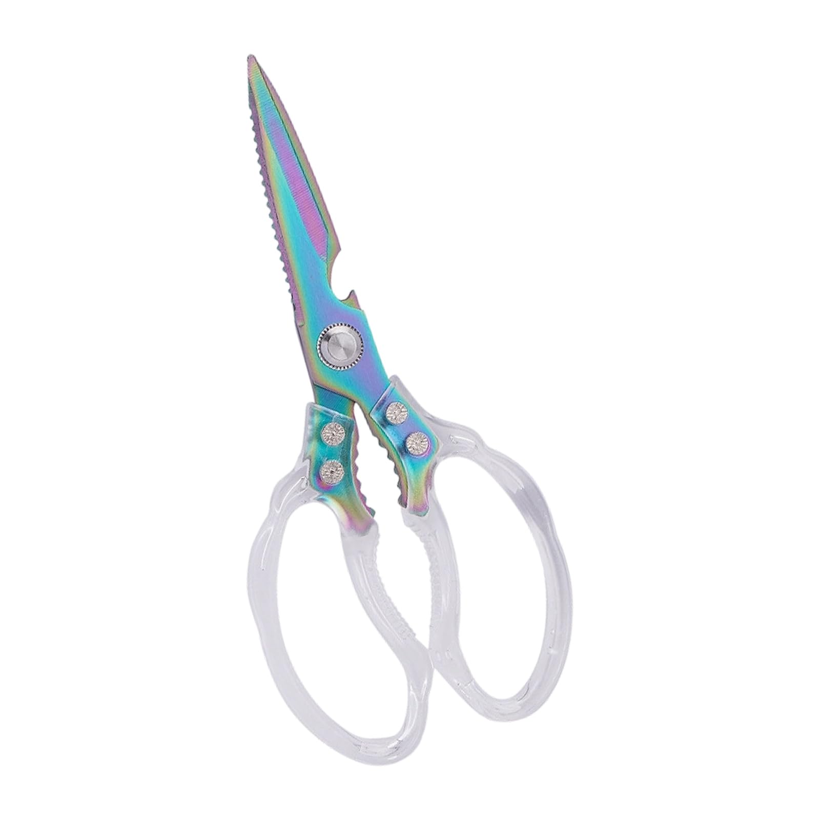 Malsse Fantasy Color Multifunctional Stainless Steels Kitchen Scissors For Food Packaging Shears With Ergonomic Soft Grip Handle Multifunctional Kitchen Shears
