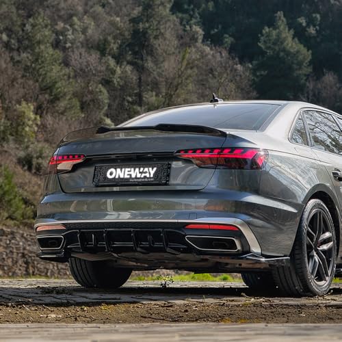Difusor trasero Audi A4 B9 S4 S-Line 2019 2020 2021 2022 2023 2024 negro brillante
