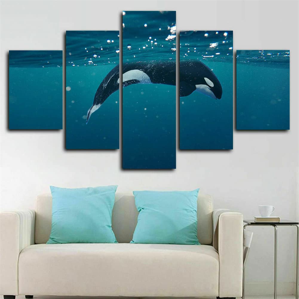 Diamant Peinture 5 Pièces Baleine Grand Format Round Drill