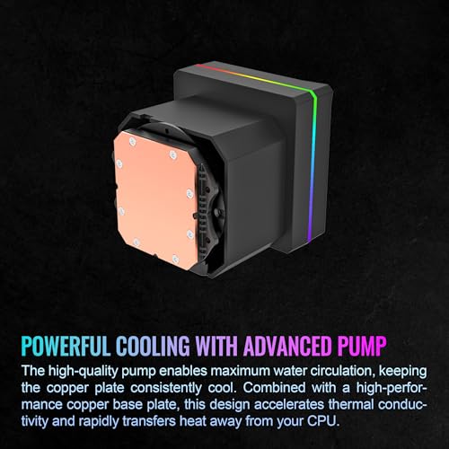 Image of Thermaltake TH240-S V3 ARGB CPU Liquid Cooler; Intel /AMD; 1x240mm 500~2500rpm Single Frame ARGB Fan; 3.95 inch Segment Code LCD; Rotatable Pump Head; TT Segment LCD Software; Black; CL-W469-PL12SW-A
