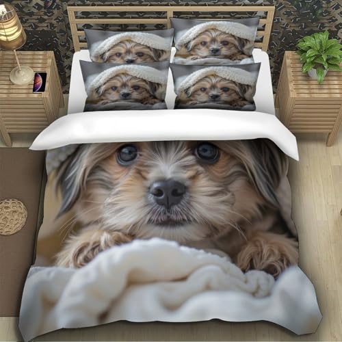 Housse de couette Super King résistante et confortable imprimée panda 3D - 5