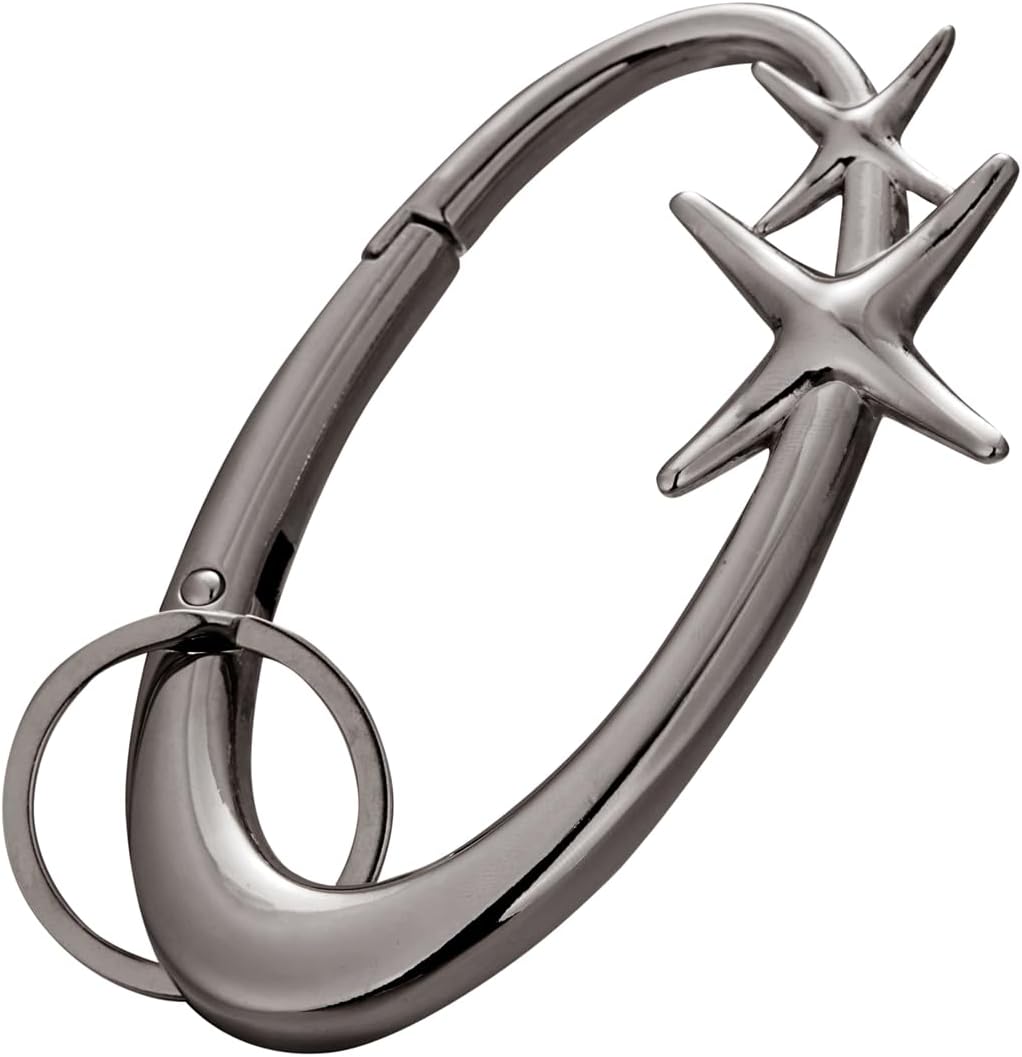 Y2K Cute Star Carabiner Keychain Cool Belt Loop Clip Starlight Heavy Duty Carabiner Clasp Snap Hook Holder Key Buckle image 2