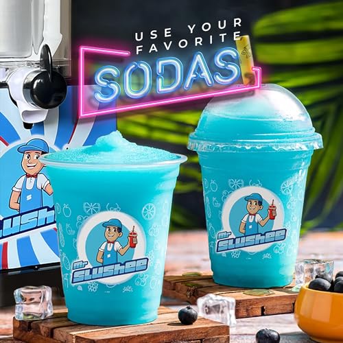 Home-use Slushie Machine, New and Improved Countertop Slushy Maker for Kitchen, 34 fl oz, Ice Cold Frozen Slush Drink, Slushy Cup, Turns Your Favorite Sodas into Slushies.