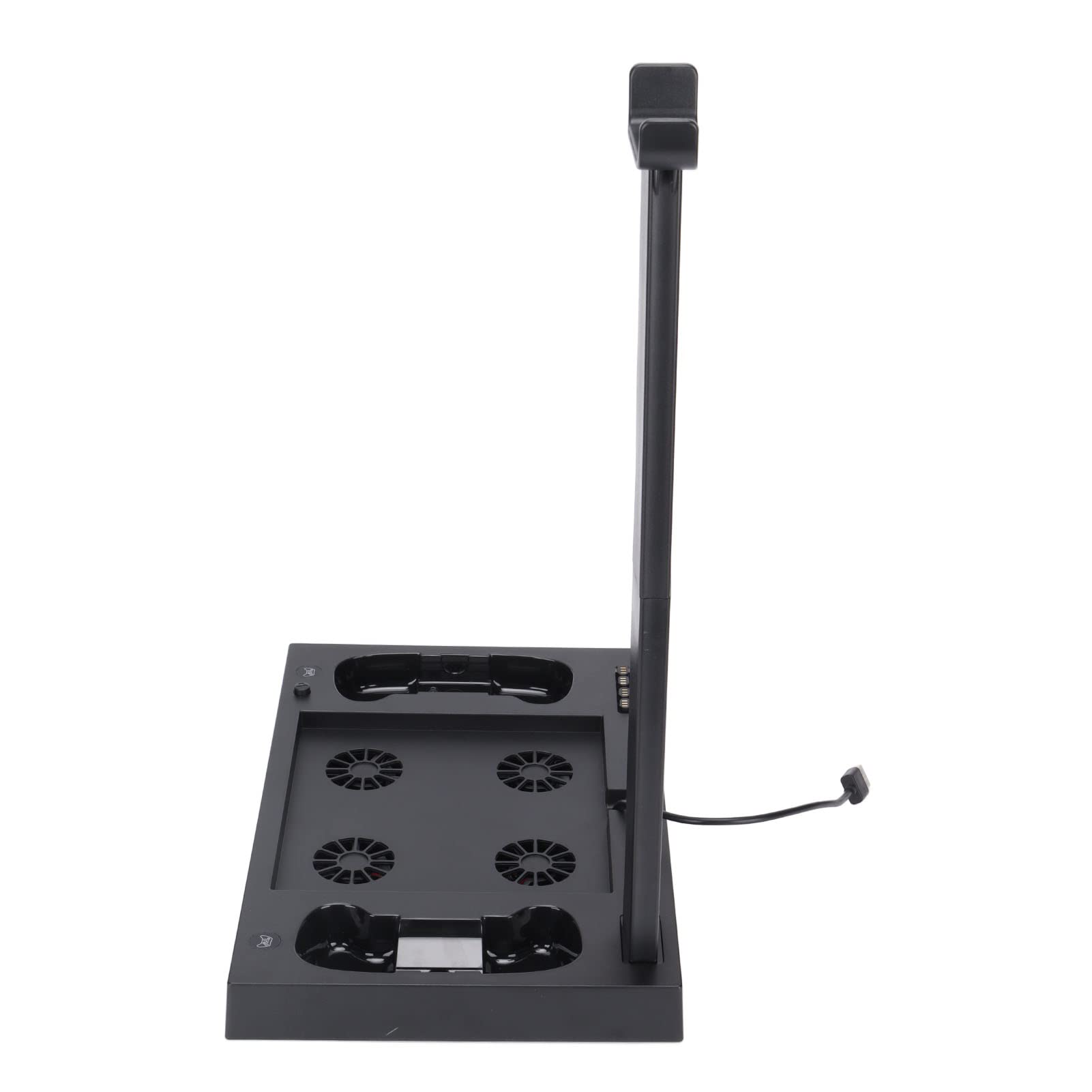 Base de Enfriamiento para Consola Series X, Soporte de Ventilador de Enfriamiento Multifuncional, 4 Ventiladores de Enfriamiento, con Soporte para Auriculares Adaptador de Batería Indicador de Ca
