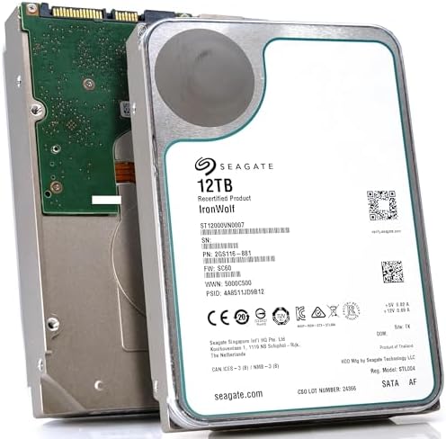 Hard Disk Interno Seagate IronWolf 12TB - NAS 7200rpm 256MB