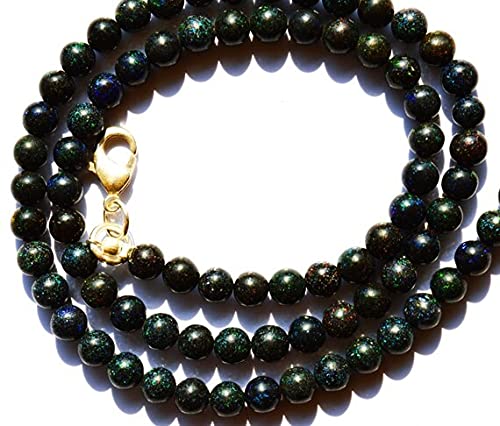 Opale noire perles rondes 5mm LKBEADS pour créer vos bijoux bohèmes chic au quotidien