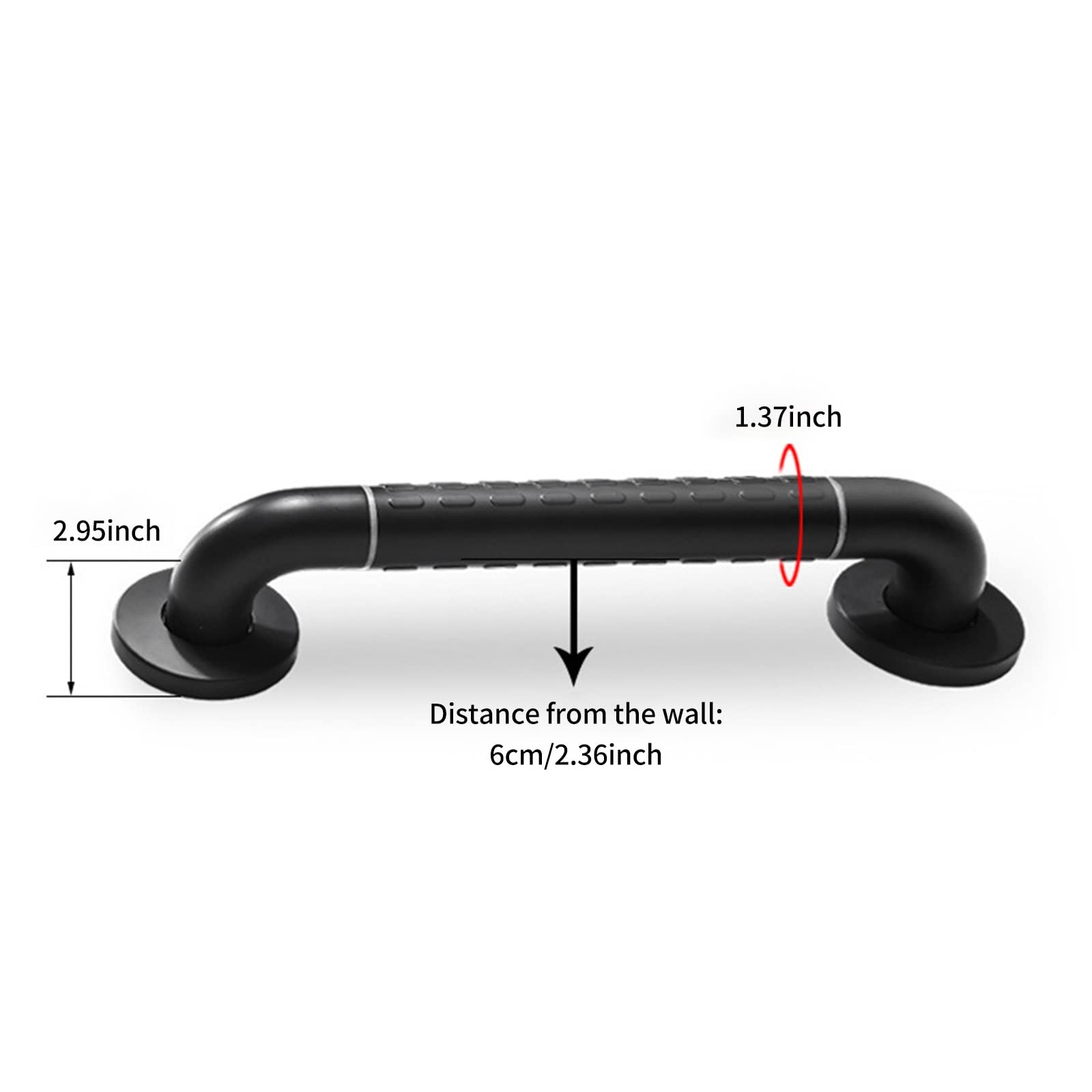 Barras De Apoyo Barras De Apoyo para Bañera Barandillas De Seguridad De Acero Inoxidable Barandillas De Baño con Soporte Luminoso para Inodoro Y Ducha Barandillas De Equ,S-38cm