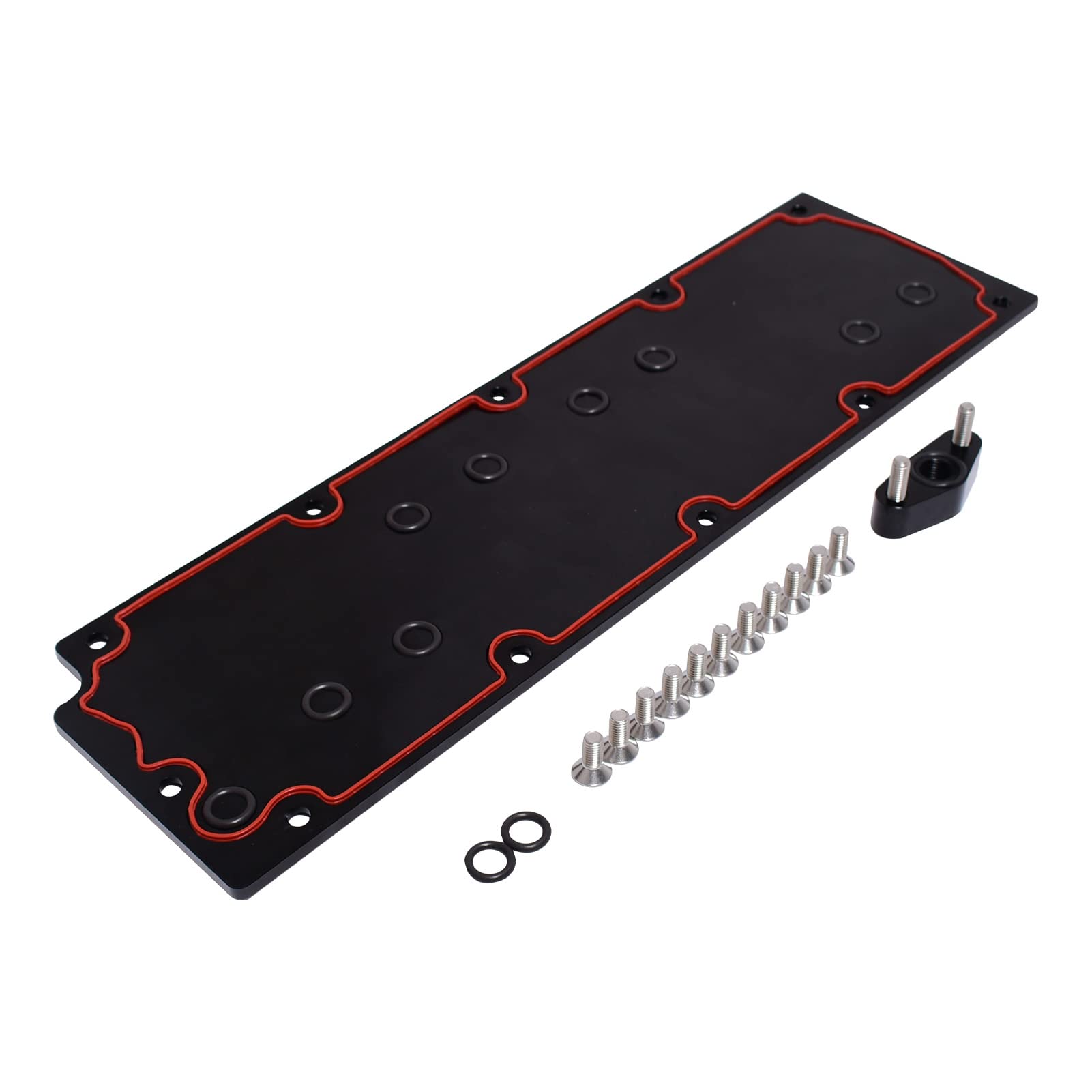 LS Gen 4 (IV) Valley Pan Cover Plate with Gasket, Black Aluminum Valley Cover for LS LS2 LS3 L99 Gen Ⅳ Engine 551646 Non AFM/DOD