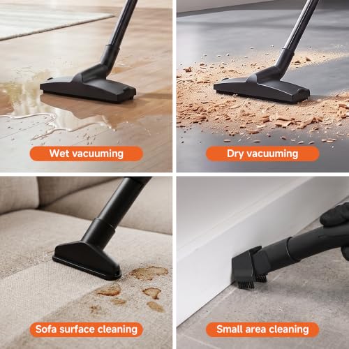 WECLEAN Shop Vac 4 Gallon 5.5 Peak HP Commercial Wet Dry Vacuum Cleaner, Heavy Duty Shop Vac with Blower Function, HEPA Filter, Portable Wet Dry Vac for Garage Car Detailing Construction Cleanup - Image 3