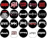 DEATH METAL x 20 buttons NEW 1' inch (25mm) pins badges Heavy Metal