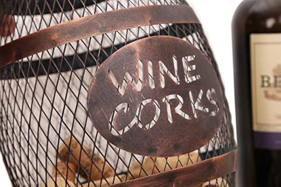 Wine Barrel Cork Holder, Antique Bronze - Cork Storage
