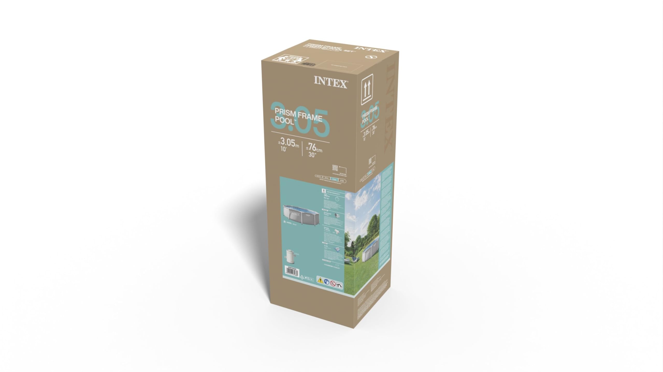 Intex 26702GS Prism Frame Kit de Piscine de qualité supérieure 3,05 m x 76 cm (Pompe de Filtration Incluse)