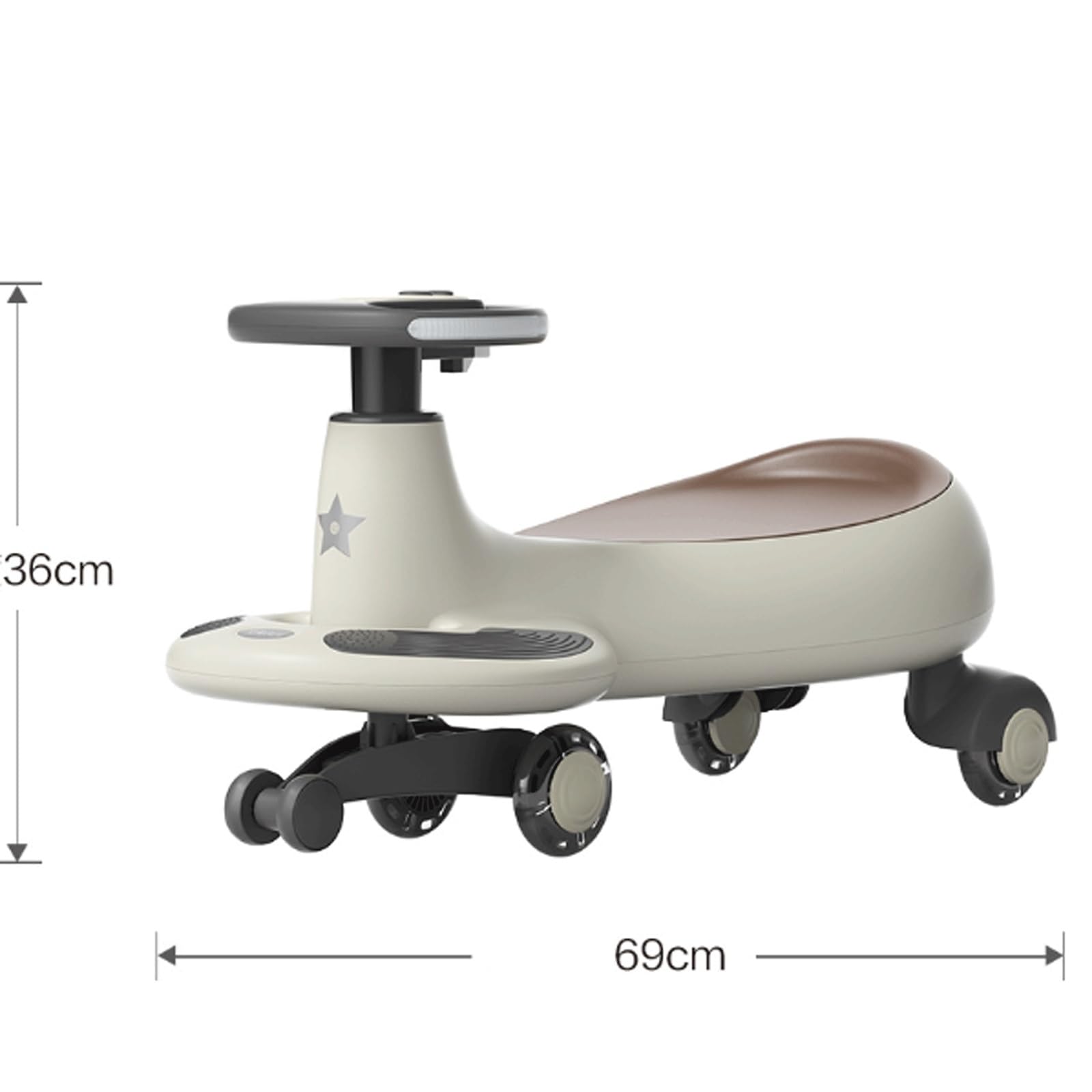 Wiggle Car For Kids Ride On Toy Cichy dźwięk koła i lekka jazda na zabawkach | Model muzyczny dla dzieci w wieku od 3 lat