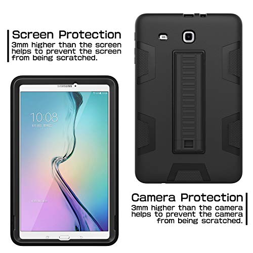 Tianli TL-TAB E-9.6-C2-BKBK Samsung Galaxy Tab E 9.6 Case Anti-Scratch Shockproof Three Layer Full Body Armor Protection thumb #2