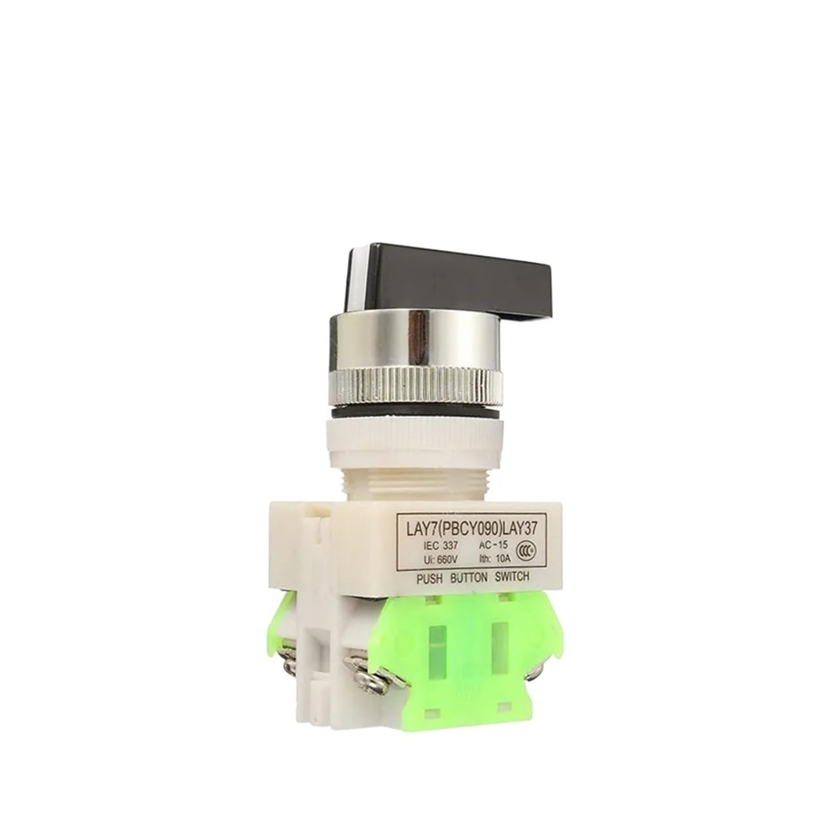 JGNAYRKJQI 22mm Rotary Switch Dual/Three Position selector Button LAY37 with 4 Screw terminals