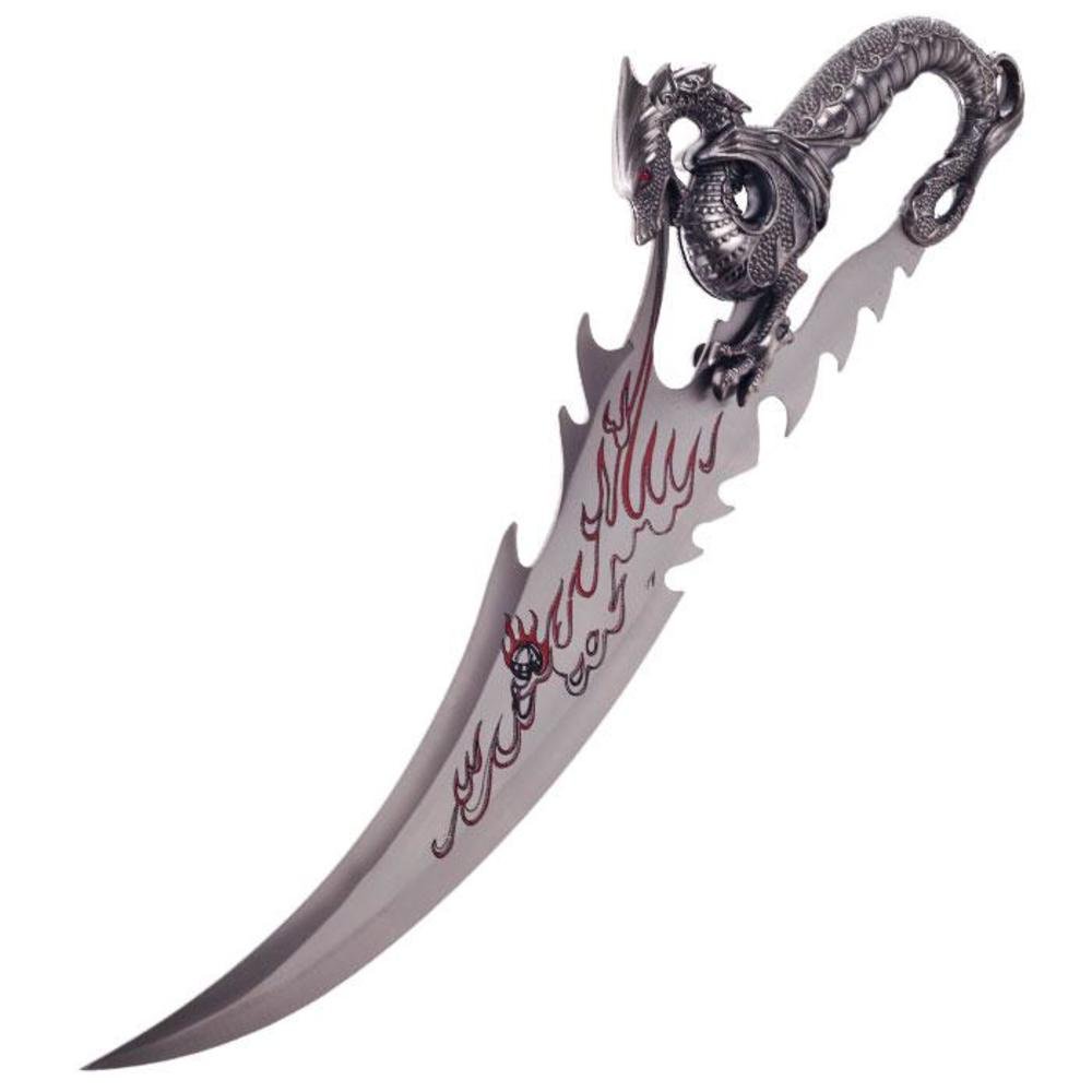 Master USA Whetstone Cutlery Black Dragon Daggerstand, Silver