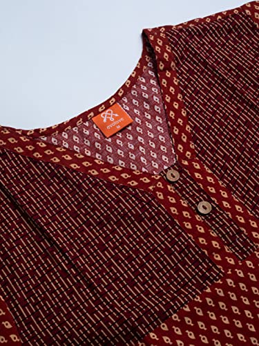 Evolove-Womens-100-Cotton-Printed-Maxi-Nighty-Sleepwear-Super-Comfortable-Soft-Cotton