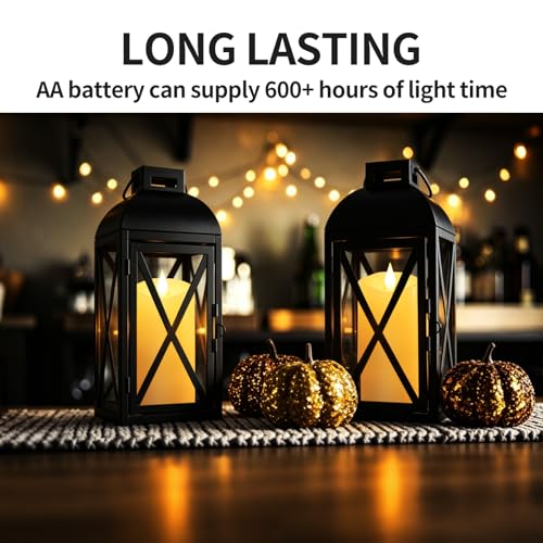Image of Flameless LED Candles 3 inchx6 inch Set of 2, Battery Operated with Remote & Timer, 600-Hour on 2 AA Batteries, Flickering Realistic Flame, Ivory for Indoor /Outdoor