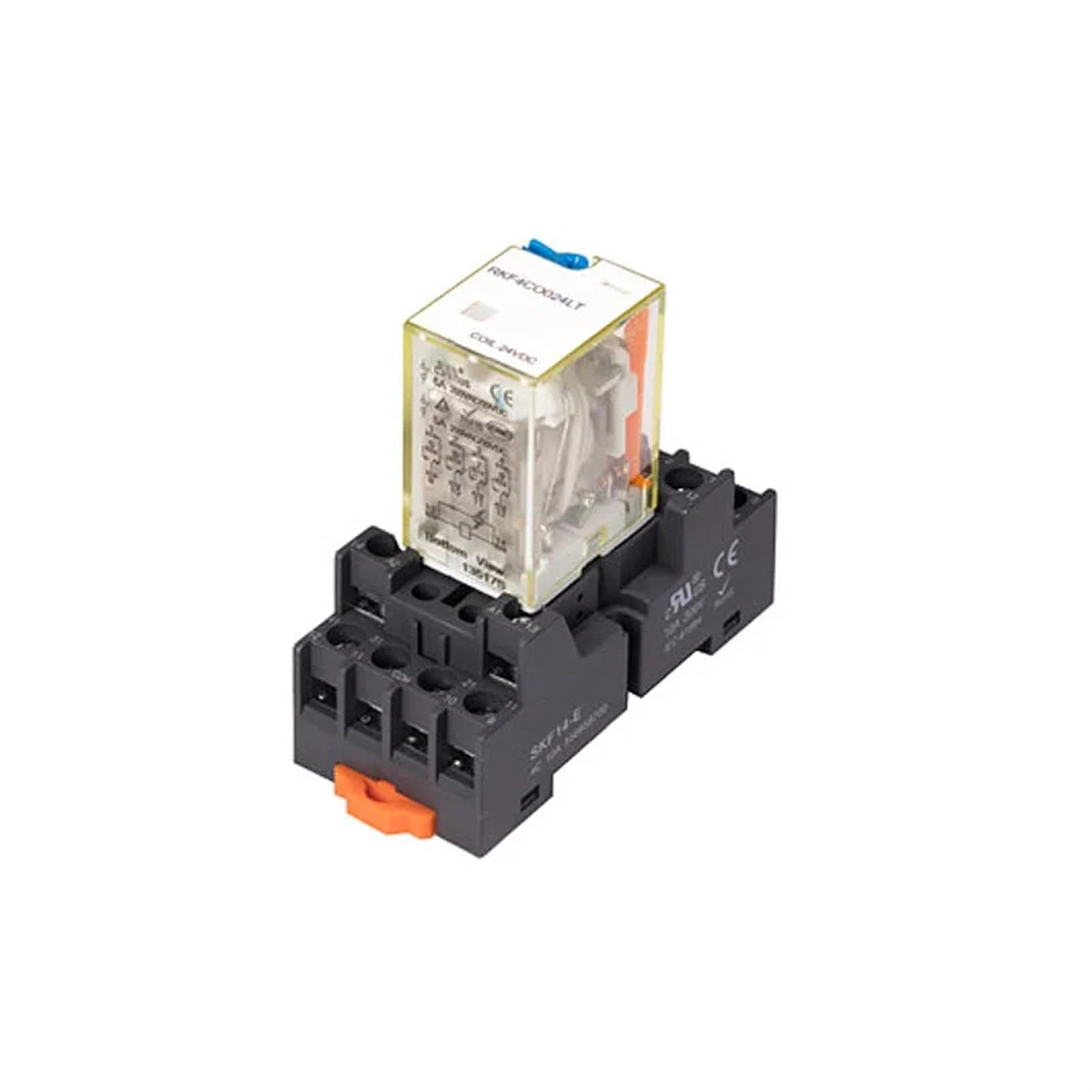 Relais électromagnétique RKF4C miniature kit complet avec prise 6A