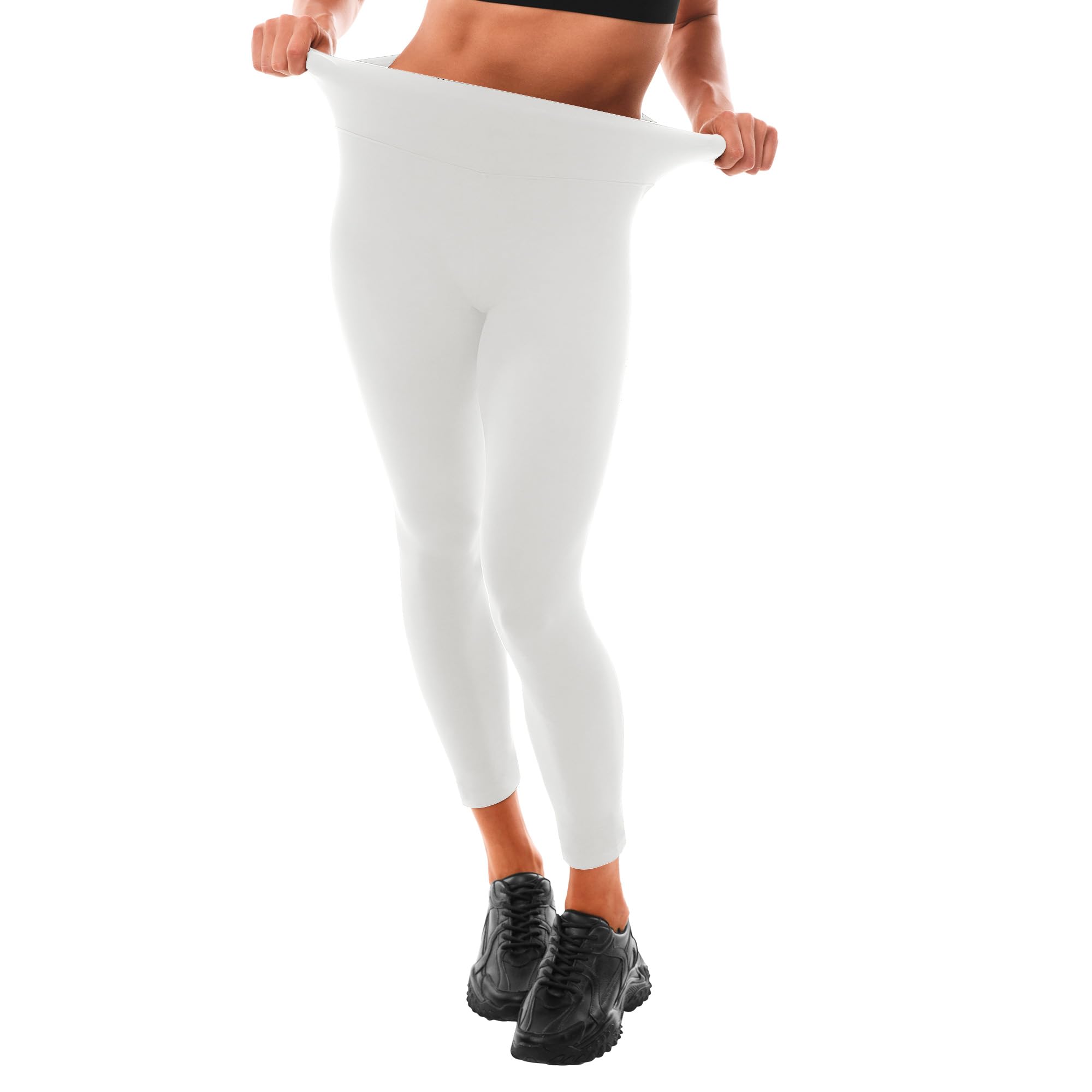 Leafigure Leggings Damen High Waist - Leggins Blickdicht Schwarze für Sport Gym Yoga