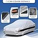 Holthly 10 Layers Car Cover Custom fit for Ford Mustang/Shelby (1964-2024) Waterproof All Weather for Automobiles, Outdoor Full Cover Rain Sun UV Protection.Silver