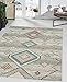 the carpet Palma In- & Outdoor Teppich Flachgewebe, Robust, Modernes Design, Vintage Optik, Used Look, Superflach, UV- und Witterungsbeständig, Orient Muster, Creme, 140 x 200 cm