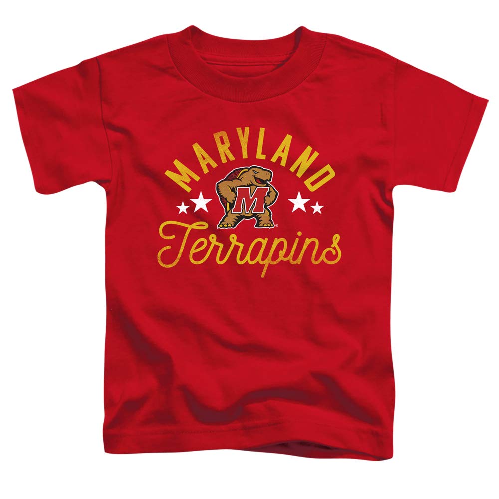 University of Maryland Official Terrapin Unisex Toddler T Shirt,Red, 4