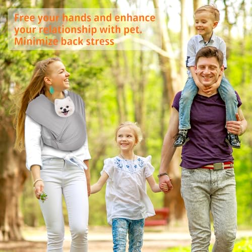 CUBY Swaddle Dog Sling Carrier for Small Dogs, Front Pet Sling Carrier Chest,Hands Free Adjustable Cat Sling Carrier Soft Cotton Reducing Pain Puppy Sling Carrier for Small Pet Up to 10lb (Light Gray) CUBY Swaddle Dog Sling Carrier for Small Dogs, Front Pet Sling Carrier Chest,Hands Free Adjustable Cat Sling Carrier Soft Cotton Reducing Pain Puppy Sling Carrier for Small Pet Up to 10lb (Light Gray)