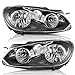 TUSDAR Headlight Assembly Replacement Fit for 2010-2014 Volkswagen Golf/Jetta Sportwagen/GTI MK6 Headlights Left and Right Side 5K0941005C, 5K0941006C