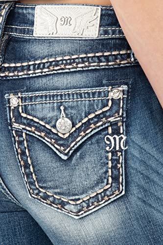 Miss Me Mid-Rise Boot Jeans In Navy Navy 30 #TOP3