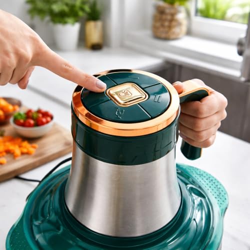 Image of GNEY Heavy Duty 800W Electric Food Chopper 2L Stainless Steel Meat Grinder,Multi-Function Vegetable Cutter & Blender,4-Speed Powerful Kitchen Processor for Meat,Garlic,Onion,Nuts & Baby Food