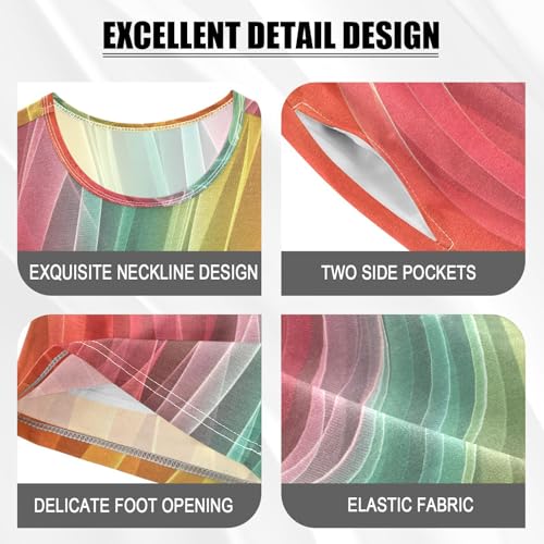 senya Short Sleeve Pajamas Sets Summer Cotton Sleepwear Colorful Light Stripe4