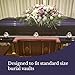Titan Casket Elegant Orion Series Funeral Casket for Humans - Handcrafted Steel Casket Luxurious Royal Purple Finish & White Crepe Interior, Reinforced Handles, Adjustable Bed with Gasketed Sealer