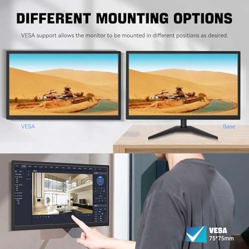 Image of Touchscreen Monitor 22 Inch FHD 1920x1080P IPS PC Monitor, 10-Point Touch Screen Computer Display with HDMI VGA USB Ports, Built-in Speakers, VESA Mountable