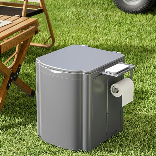 Toilette portable de camping pliable avec supports latéraux haute résistance