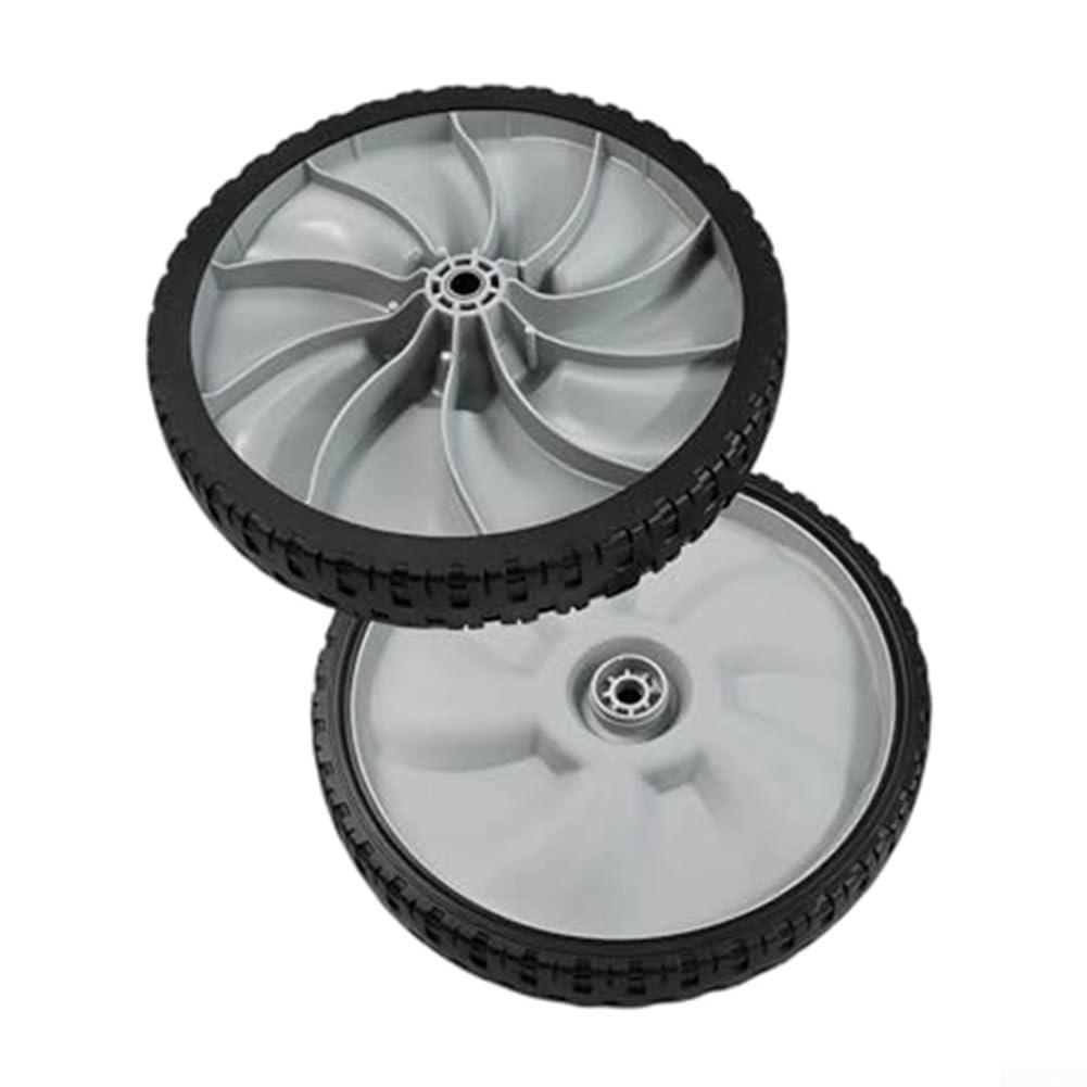 Rueda trasera para cortacésped de 11 x 1.75 pulgadas, repuestos de plástico resistente para cortacésped compatible con 634-04625 ajuste de larga duración (2 piezas)