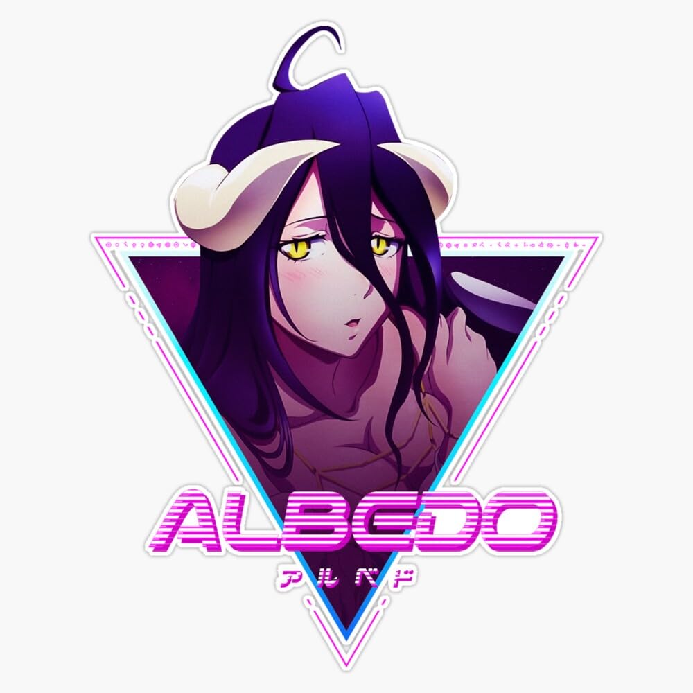 Overlord Albedo Sticker Vinyl Waterproof Sticker Decal Car Laptop Wall Window Bumper Sticker 5"