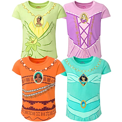 Image of Disney Mickey Mouse Minnie Mouse Girls 4 Pack Graphic T-Shirts Infant to Big Kid