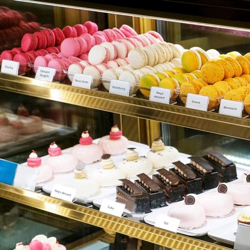 Image of JBM MART Acrylic Sign Holder L-Shape Acrylic Table Display Label Price Tag Name Card Holder Stands for School Office Counter Restaurants Supermarket Store Shop (04X2.5 Inch - 10Pcs)