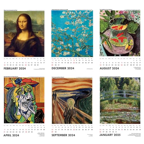 Image of Tallenge - Modern Masters - 2024 Wall Calendar - 12 x 17 Inches for Home & Office (Paper, Wall Calendar)