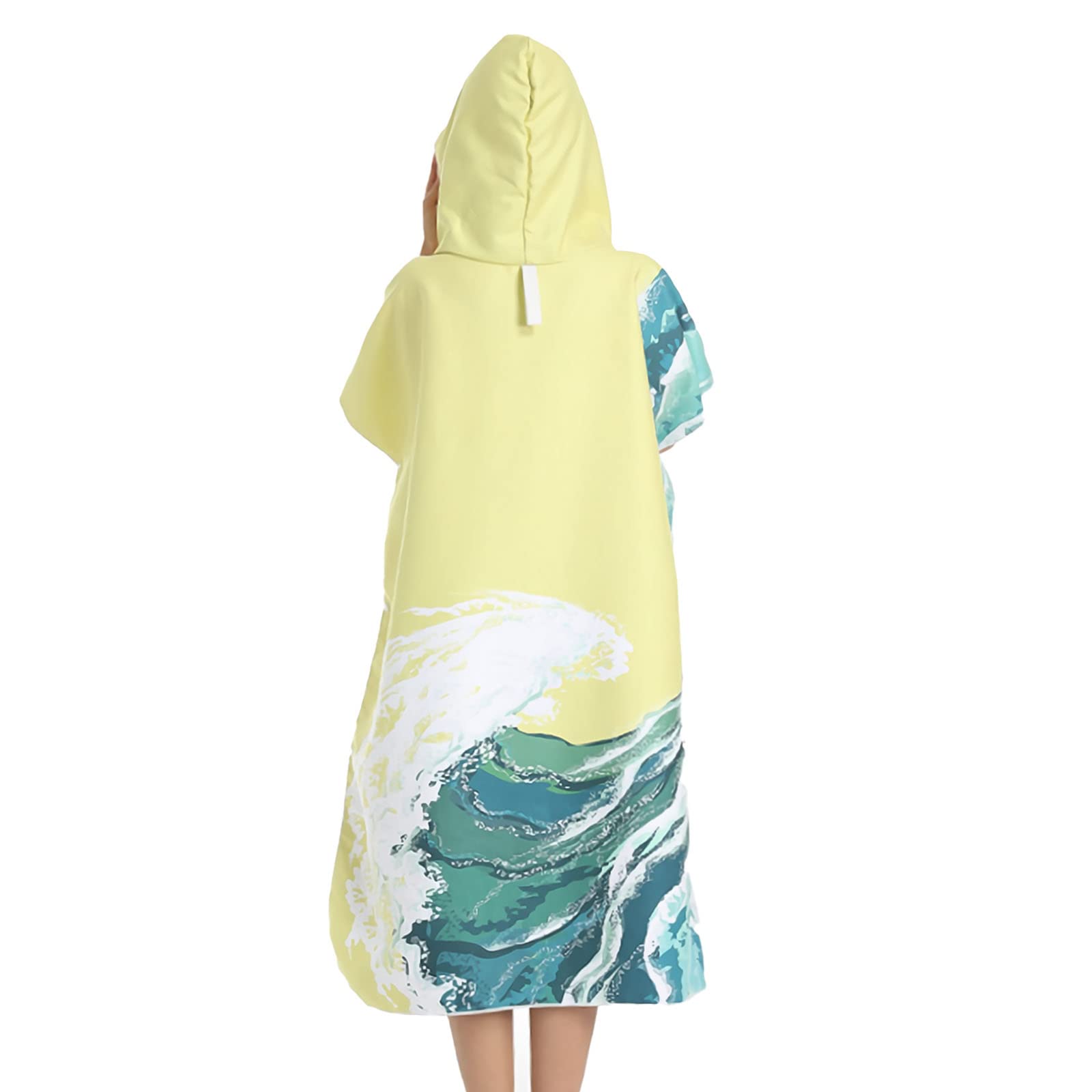 LumiSyne Umziehhilfe Mit Kapuze Damen Herren Bunte Gedruckte Übergroße Mikrofaser Handtuch Schnelltrocknend Bademantel Leicht Kompakt Handtuch Poncho Für Strand Surfing Schwimmen Neoprenanzug Wechseln