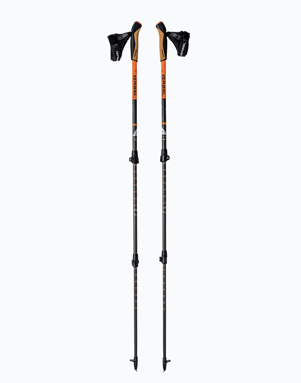 Gabel Bastones de marcha nórdica telescópicos Carbon XT 3S-100 F.L. Fabricado en Italia