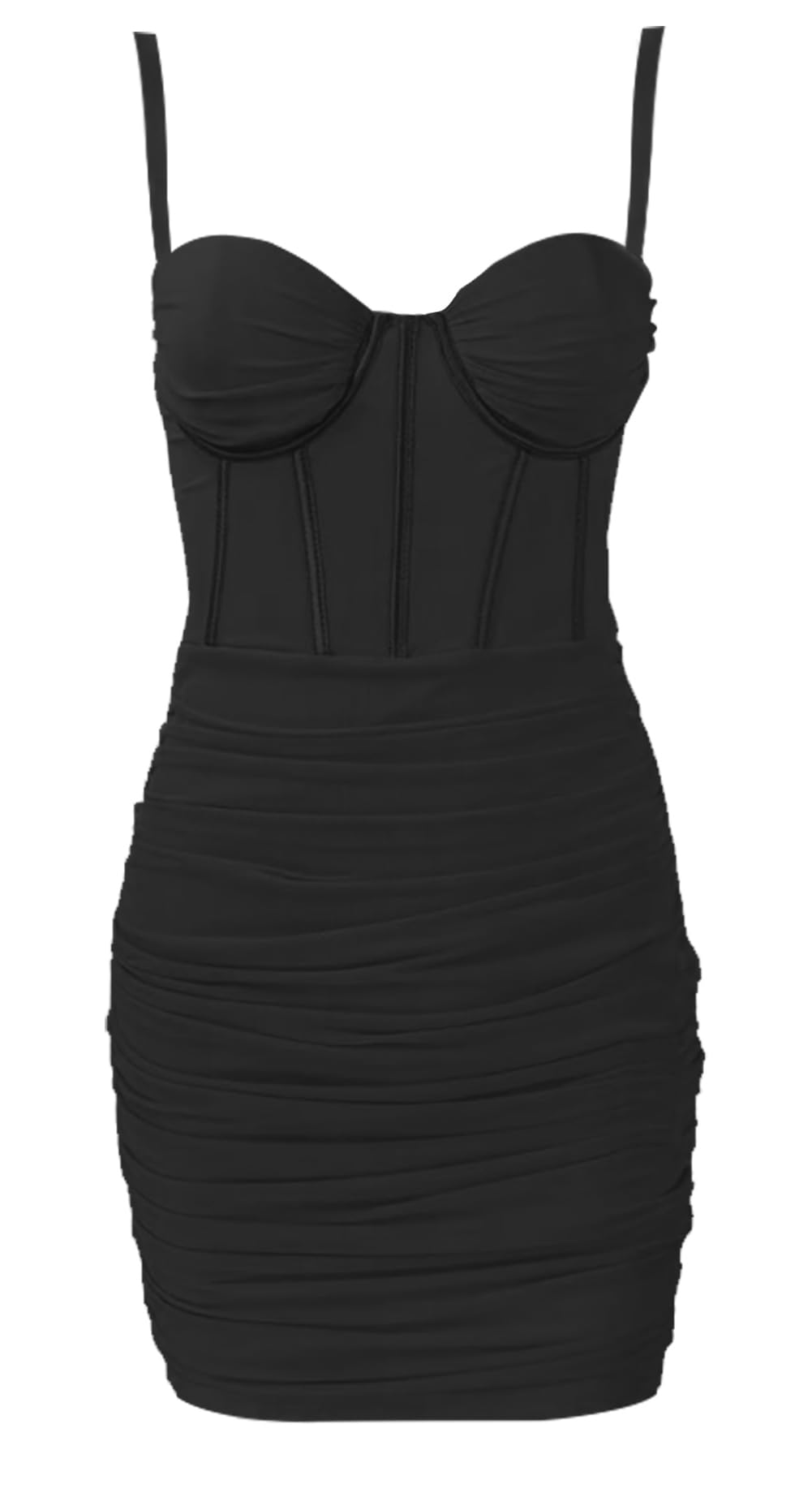 SEAURSlip Dress for Women Bodycon Summer Dresses Tight Spaghetti Strap Dress Sexy Backless Dress Mini Club Cocktail Party