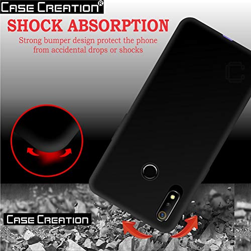 Image of Case Creation Compatible with Realme 3 Pro 2019 Back case, Realme 3 Pro Slim Flexible Smart Look case with 360 Camera All Angle Protection (Pure Black)
