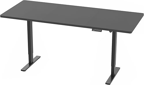 Vista 157 de VIVO DESK-KIT-1W6G - Escritorio eléctrico de pie de 60 x 24 pulgadas, ajuste de altura de memoria, serie 1B, parte superior de nogal oscuro de una