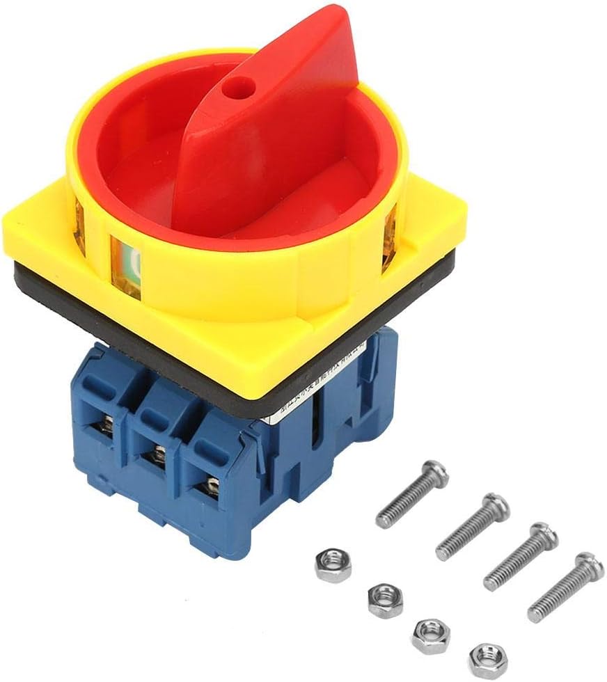 Changeover Switch,Universal Load Circuit Breaker Switch,2 Position 3 Poles 3 Phases 3NO Panel Rotary Selector Changeover Switch(32A)