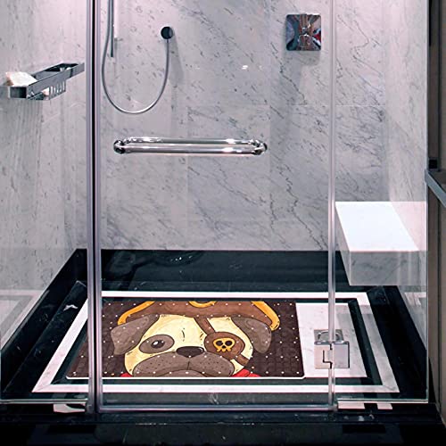 Tapis de bain antidérapant lavable PVC avec trous de drainage