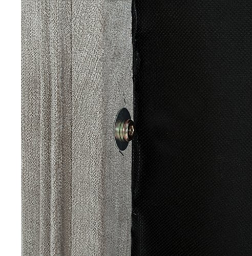 Jennifer Taylor Home Marcella Collection Queen Wingback Tufted Hand-Applied Nail Heads Upholstered Bed, Silver Grey